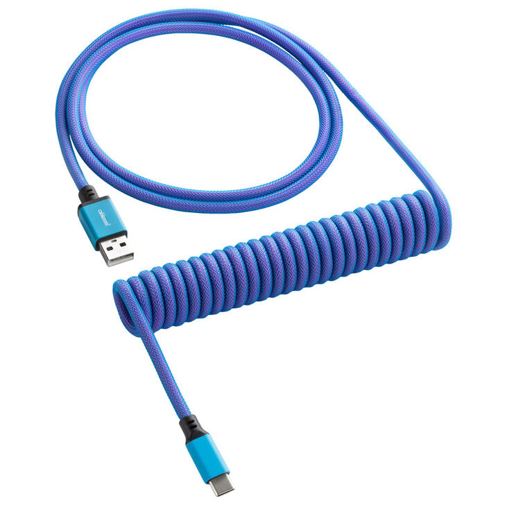CableMod Classic Coiled Keyboard Cable USB-C zu USB Typ A, Galaxy Blue - 150cm image number 0