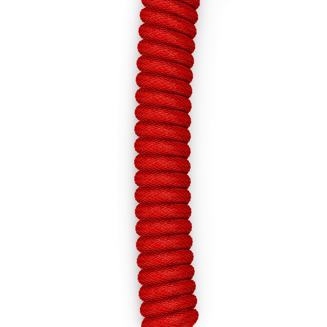 Glorious GMMK Coiled Cable Crimson Red, Spiral Keyboard Cable, USB-C/USB-A &ndash; Red/Black image number 4