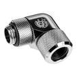 Bitspower Advanced Adapter 90 Degree G1/4 inch Female to 12mm OD Hardtube - Rotatable, Silver image number null