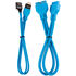 Corsair Premium Sleeved Frontpanel Kabel Verlängerungskit, blau image number null