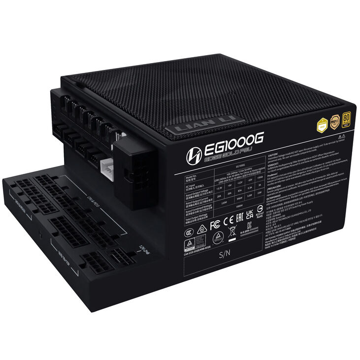Lian Li EDGE GOLD 1000 80 PLUS Gold Netzteil, PCIe 5.1, ATX 3.1 - 1.000 Watt, schwarz, inkl. USB-Hub image number 2