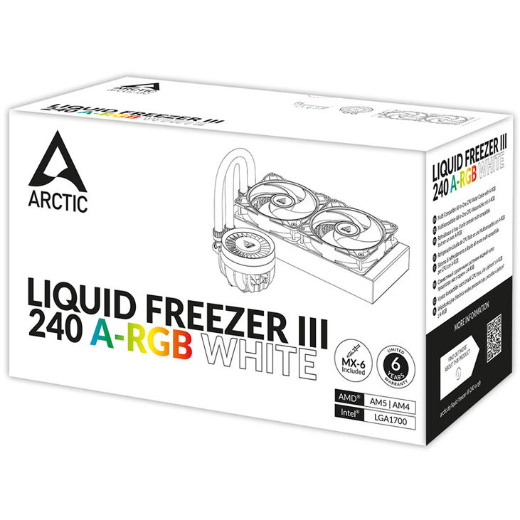 Arctic Liquid Freezer III ARGB White AiO Wasserkühlung - 240mm image number 6