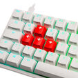 Ducky One 2 Mini Gaming Keyboard, MX Silent Red, RGB LED, white image number null