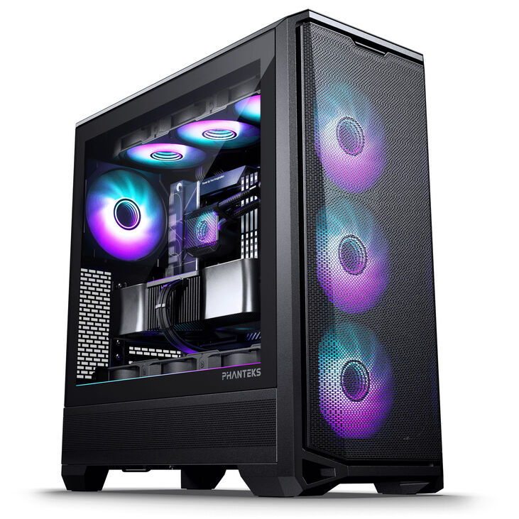 PHANTEKS Eclipse G400A PC-Gehäuse, Midi-Tower, E-ATX, Tempered Glass, D-RGB - schwarz image number 2