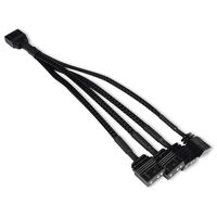 Alphacool Y-Splitter aRGB 3-Pin auf 4x 3-Pin 15cm - schwarz