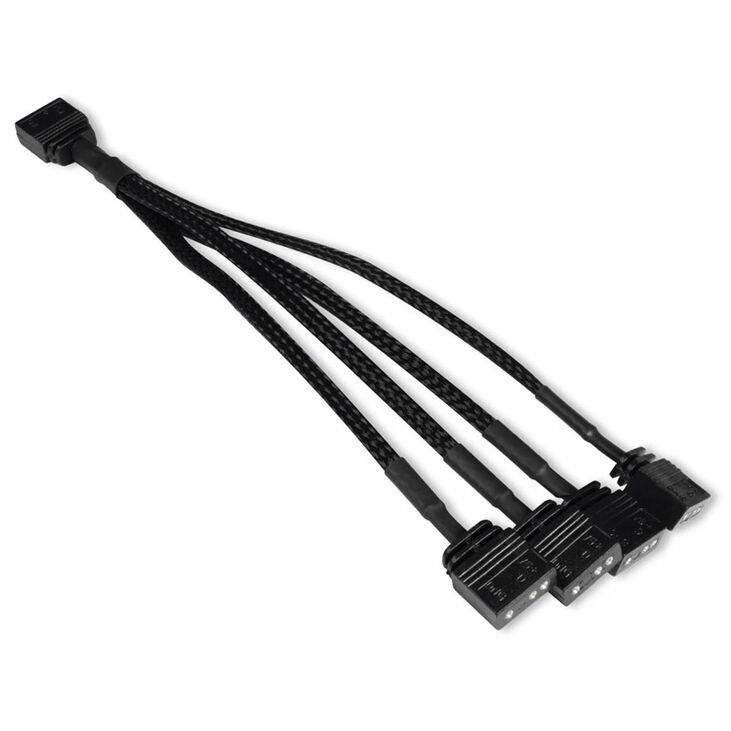 Alphacool Y-Splitter aRGB 3-Pin to 4x 3-Pin 15cm - black image number 0