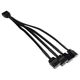 Alphacool Y-Splitter aRGB 3-Pin to 4x 3-Pin 15cm - black