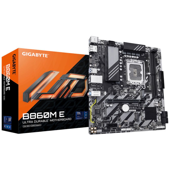 GIGABYTE B860M E Mainboard, Sockel LGA 1851, Intel B860, micro-ATX, DDR5 image number 0