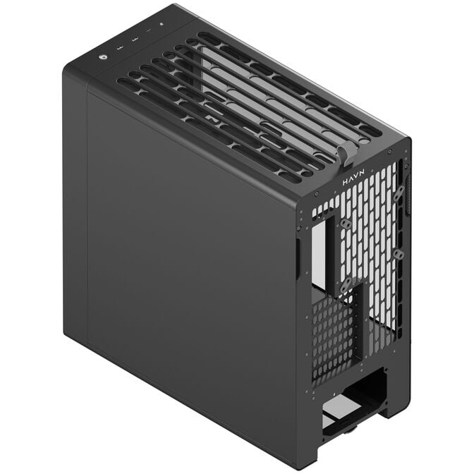 HAVN BF 360 PC Case, Midi Tower, E-ATX, Tempered Glass - Black image number 5