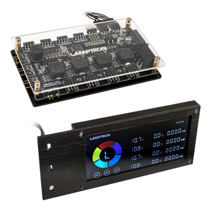 Lamptron SM436 PCI RGB-Lüfter und LED-Controller - schwarz image number 0