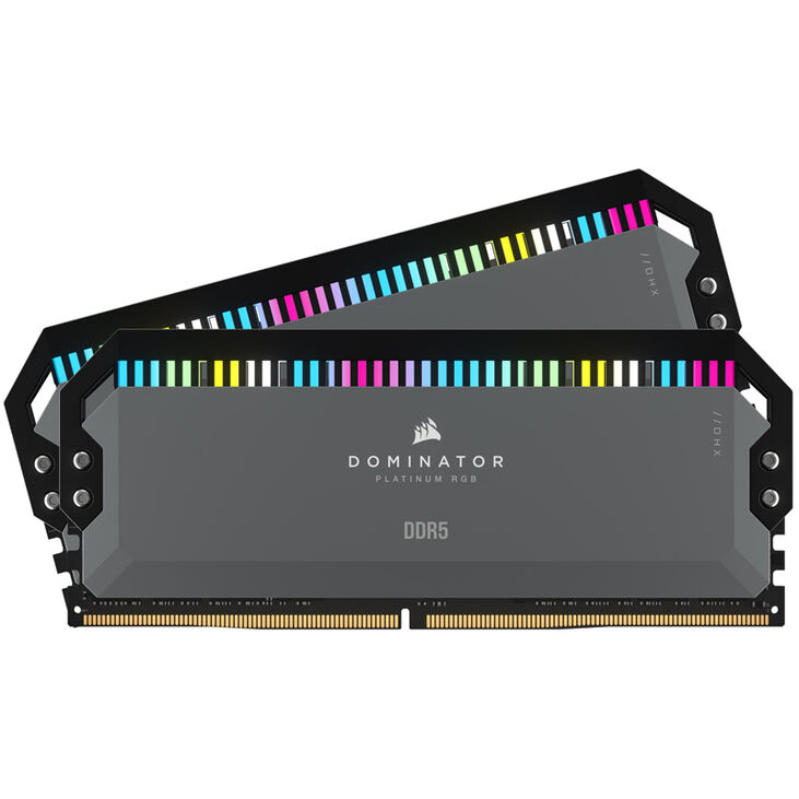 Corsair Dominator Platinum RGB DDR5-5600 RAM, CL36, EXPO - 32 GB Dual-Kit, grey image number 1