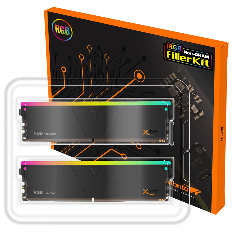 V-Color Manta XSky RGB Filler Kit für DDR5, kein DRAM, ARGB - Dual-Kit, schwarz