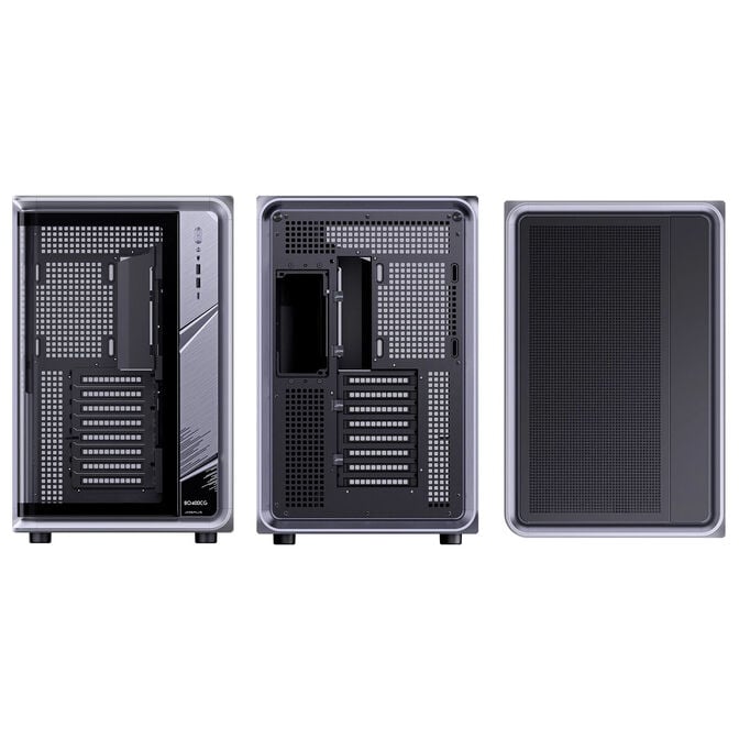 Jonsplus BO400CG PC Case, Mid Tower, ATX, Tempered Glass - Gunmetal Grey image number 3