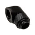Alphacool Eiszapfen Adapter 90 Degree G1/4 inch Male to G1/4 inch Female - Rotatable, Black image number null