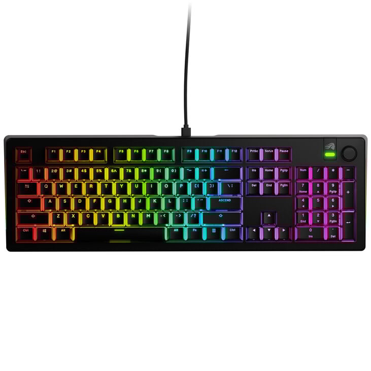 Glorious GMMK 3 100 % Custom Gaming-Tastatur - Pre-Built, ANSI (US), Fox Switches, schwarz image number 1