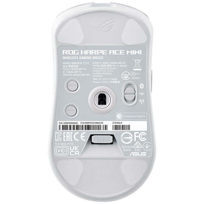 ASUS ROG Harpe Ace Mini Gaming Maus, 8000 Hz - wei&szlig; image number 8