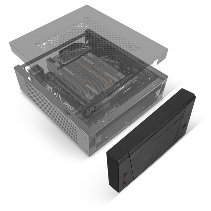 SilverStone Milo 10 Mini PC Case, Mini-ITX - black image number 5