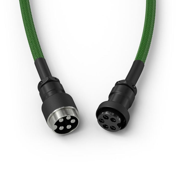 Glorious Coiled Cable Forest Green, USB-C auf USB-A Spiralkabel - 1,37m, grün image number 3