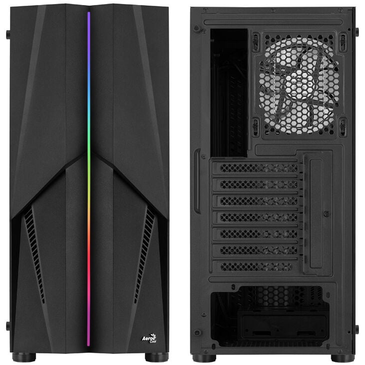 Aerocool Mecha v2 Mid Tower, Tempered Glass - Black image number 2