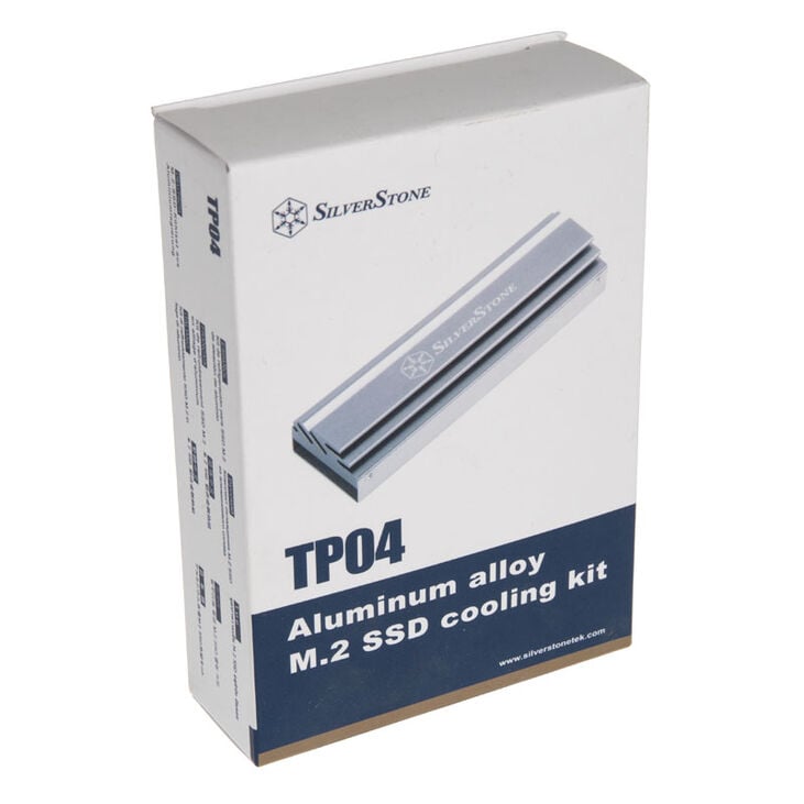 SilverStone TP04T M.2 passive cooler, aluminium - silver image number 4