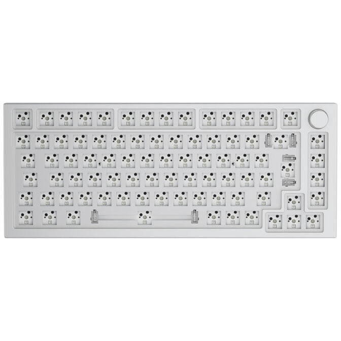 Glorious GMMK Pro White Ice 75% TKL Keyboard - Barebone, ISO Layout, Silver image number 1