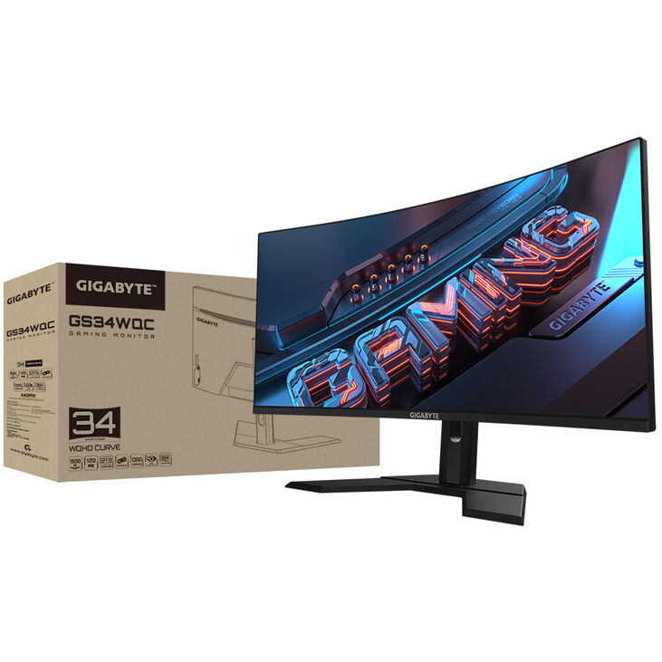 GIGABYTE GS34WQC, 34 inch Curved Gaming Monitor, 135 Hz, VA, FreeSync Premium image number 8