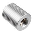EK Water Blocks EK-Quantum Torque G1/4 Inch Extension Straight Fitting 28mm - Satin Titanium image number null