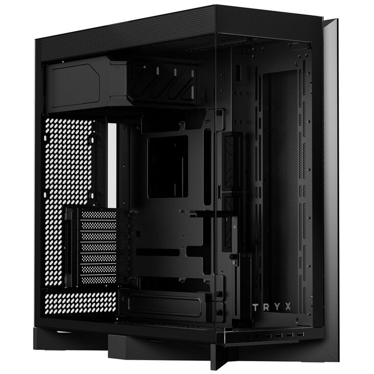 TRYX LUCA L70 PC-Gehäuse, Midi-Tower, E-ATX, Tempered Glass - schwarz image number 0