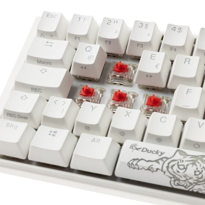Ducky One 3 Classic Pure White Mini Gaming Tastatur, RGB LED - MX-Red image number 4