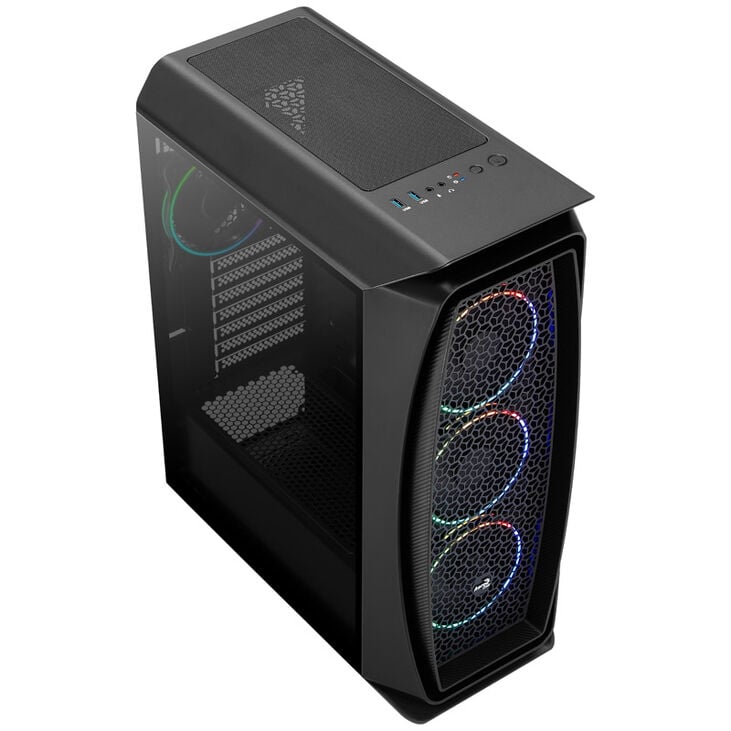 Aerocool Aero One Eclipse Midi-Tower, Tempered Glass - schwarz image number 1