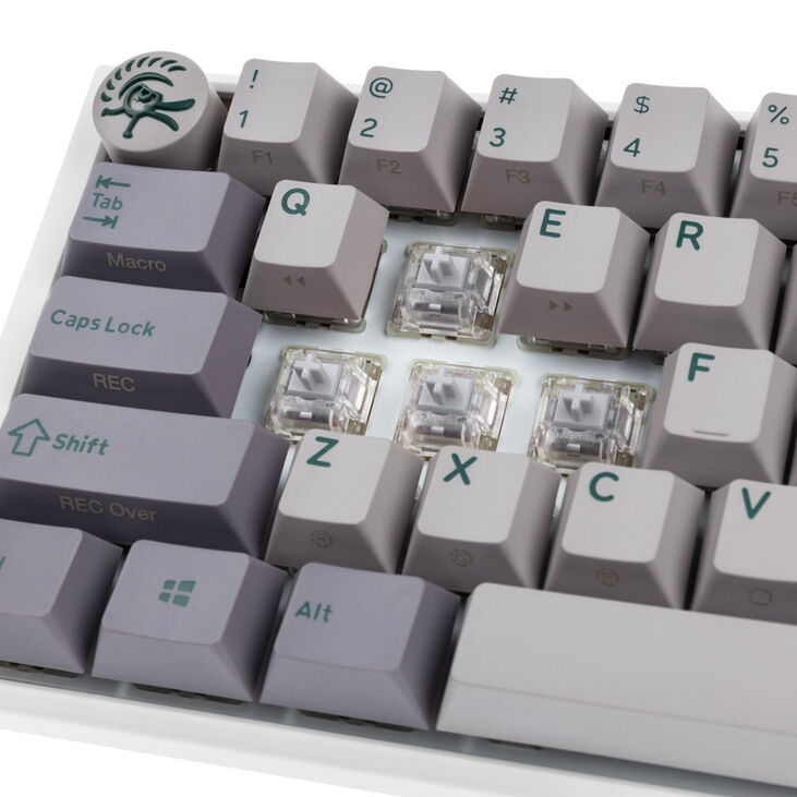 Ducky One 3 Mist Grey SF Gaming Keyboard, RGB LED - MX-Speed-Silver (US) image number 4