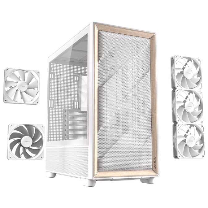 Antec Flux PC Case, Mid Tower, E-ATX, Tempered Glass &ndash; white image number 18
