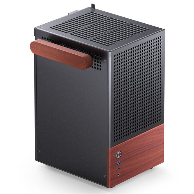 Jonsbo T6 PC Geh&auml;use, Mini-Tower, Mini-ITX, Tempered Glass, Holz - schwarz image number 6