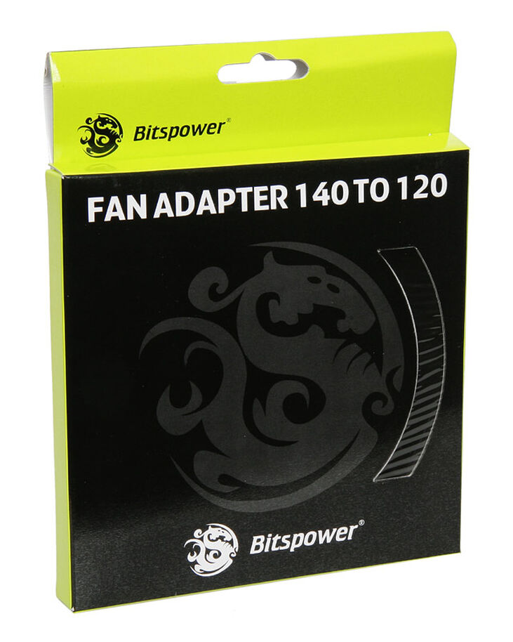 Bitspower FAN ADAPTER 140mm auf 120mm - black image number 2