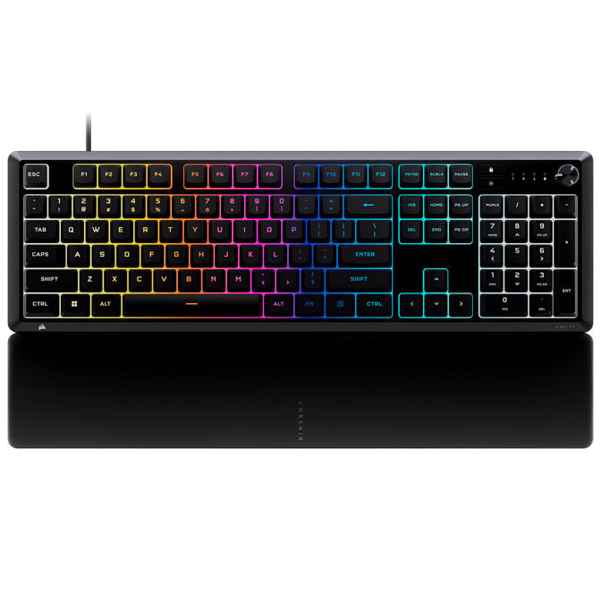 CORSAIR SKIFF 100 Gaming Keyboard, 10-Zone RGB, IP53 Splash Protection - Black image number 1