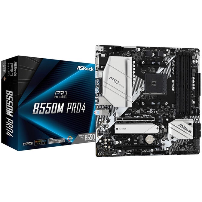 ASRock B550M Pro4, AMD B550 Mainboard - Sockel AM4 image number 0