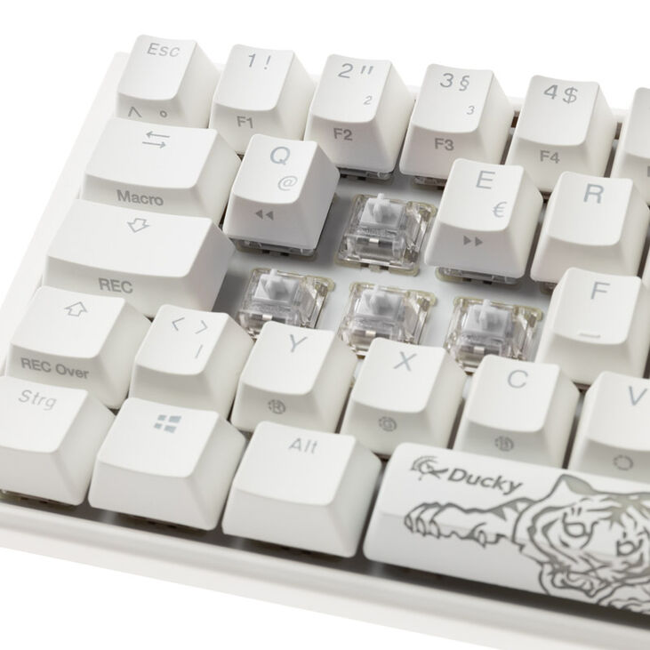 Ducky One 3 Classic Pure White Mini Gaming Tastatur, RGB LED - MX-Clear image number 4