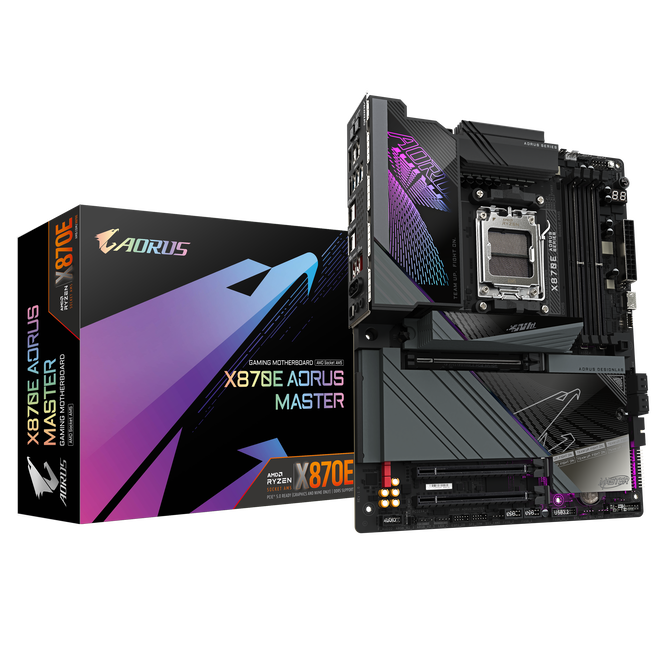 Gigabyte X870E AORUS Master Mainboard, Sockel AM5, AMD X870E, ATX, DDR5 image number 0