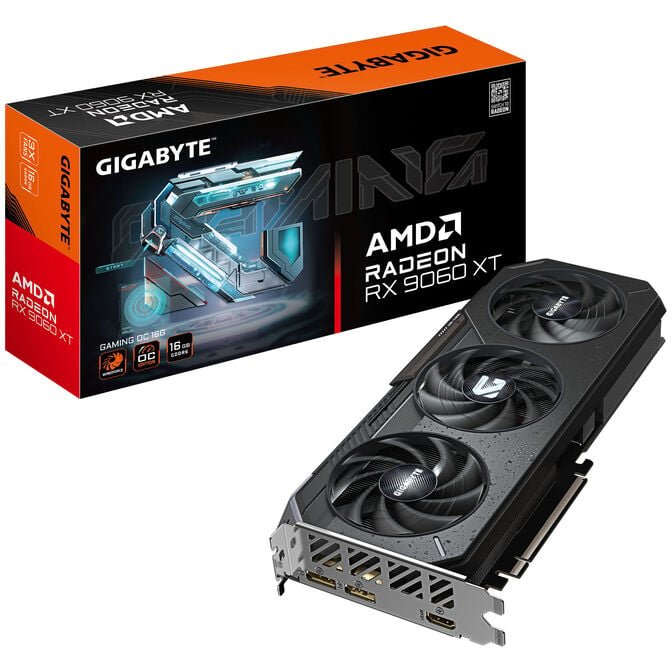 Gigabyte Radeon RX 9060 XT Gaming OC 16G Grafikkarte, 16384 MB GDDR6 image number 0