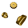 Ascher Racing Knob Kit Pro Steering Wheel Accessory, CNC Aluminium, Artura Ultimate/Pro - Gold image number null