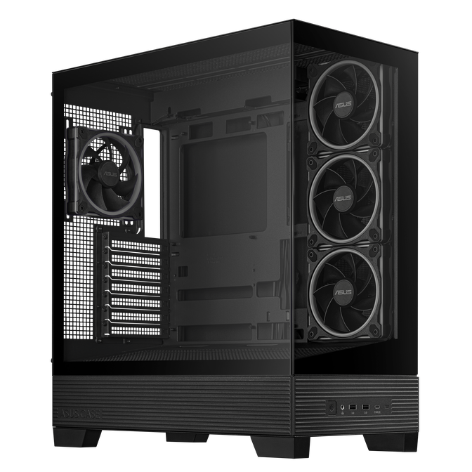 ASUS A31 Plus TG ARGB PC-Geh&auml;use, Midi-Tower, ATX, Tempered Glass - schwarz image number 9