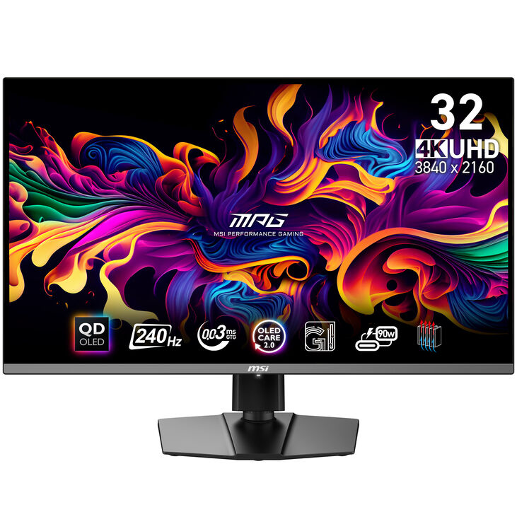MSI MPG 321URXDE QD-OLED, 31.5 inch Gaming Monitor, 240 Hz, QD OLED, Adaptive Sync image number 1
