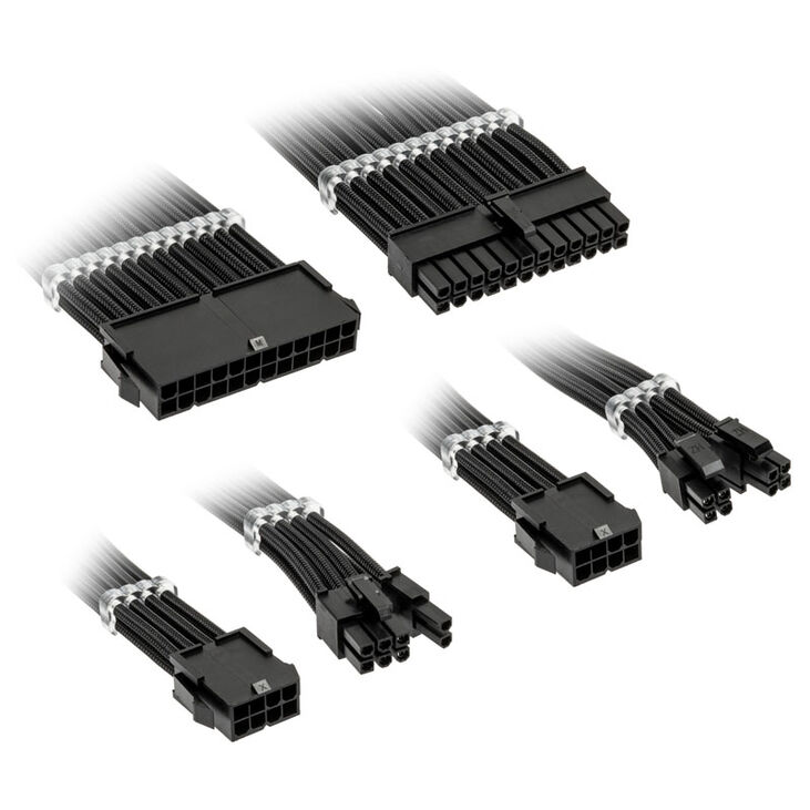 Kolink Core Standard Braided Cable Extension Kit - Jet Black image number 0