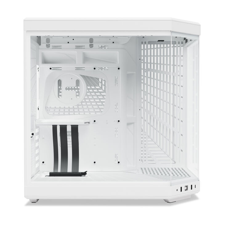 Hyte Y70 PC Case, Mid Tower, E-ATX, Tempered Glass - White image number 2