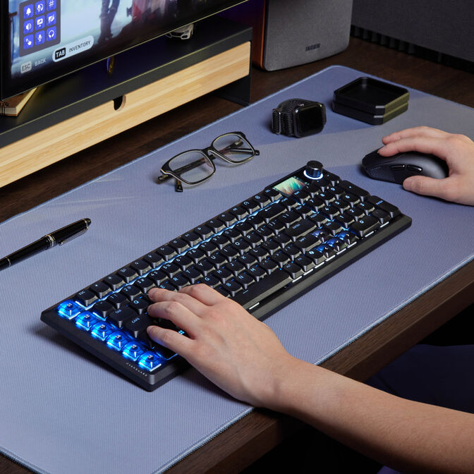 Corsair Vanguard Air 99 Wireless Gaming Keyboard, optical-mechanical, low profile, 8K polling, DE layout - black image number 20