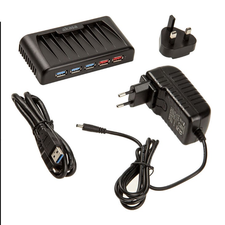 Akasa Connect 7 EX - USB 3.0 Hub inkl. 2x Fast Charging Port image number 3