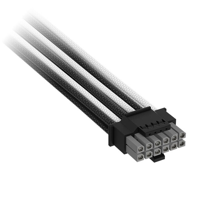Corsair Premium Sleeved 12V-2x6 zu 2x 6+2-Pin-PCIe-Kabel, Universal - schwarz/wei&szlig; image number 1