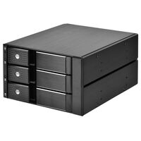 SilverStone SST-FS303-12G Externes 3,5-Zoll-Geh&auml;use, 3-Bay - Schwarz