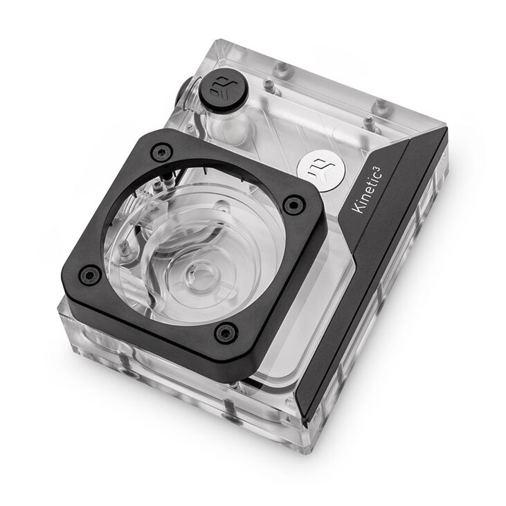 EK Water Blocks EK-Quantum Kinetic3 FLT D5/DDC Ausgleichsbehälter - 92mm, D-RGB, Acryl image number 1