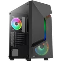 Aerocool Scape-G-BK-v3 Mid Tower, Tempered Glass, ARGB - Black